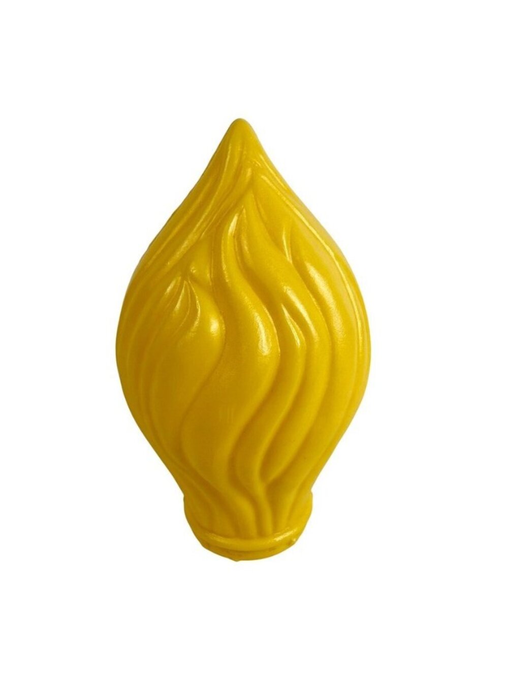 Vintage Blow Mold Yellow Flame Top For Union Candles TPI And Others Christmas 6"